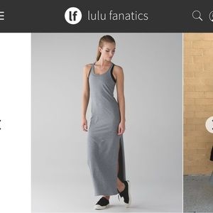 Lululemon NWT Refresh Maxi Dress II size 10 in Heathered Medium Grey